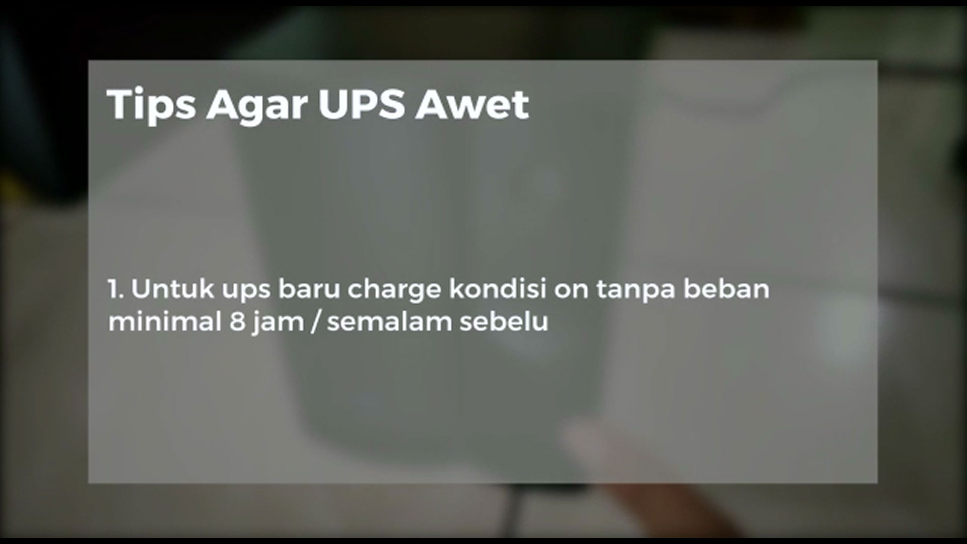 Tips Agar UPS Awet Tahan Lama
